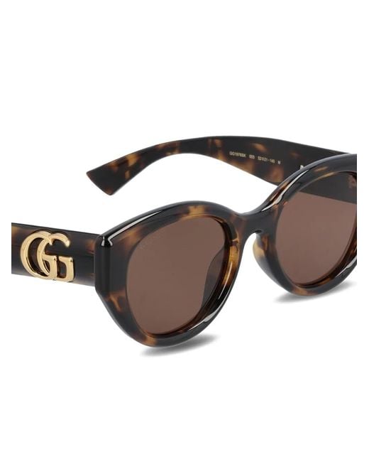 Gafas de sol con detalle Double G Gucci de color Brown