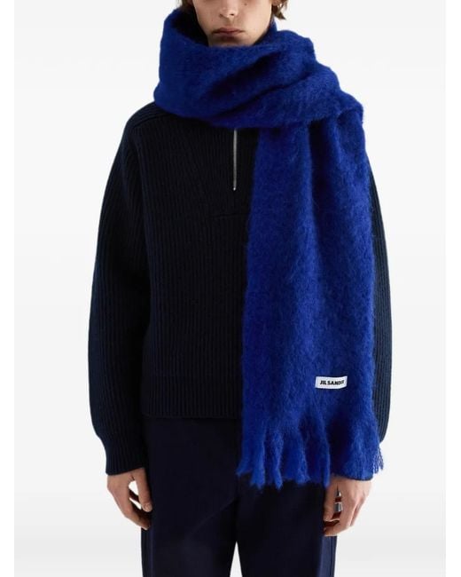 Sciarpa Slim di Jil Sander in Blue da Uomo