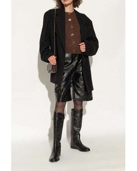Tory Burch Black T Lock Riding Boot For Equest