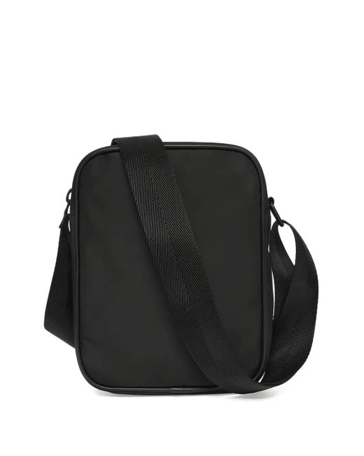 Adidas Black Logo-Embossed Shoulder Bag for men