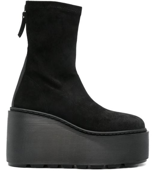 Vic Matié Black 100Mm Stripy Platform Boots