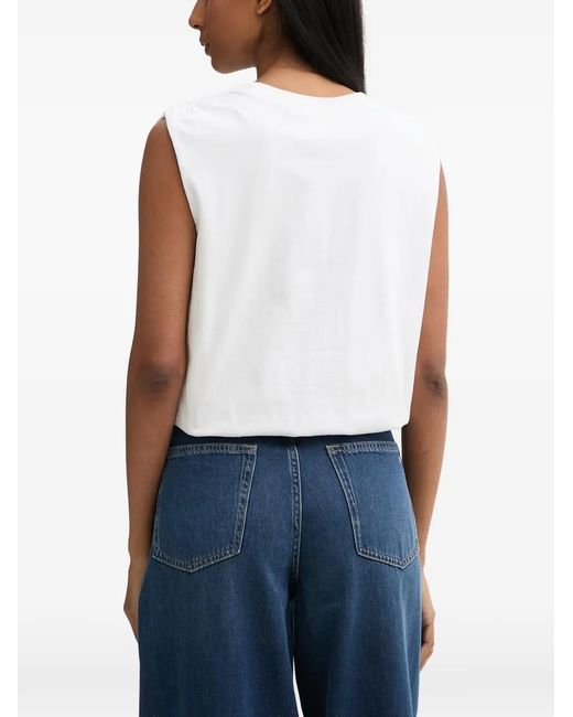 Rag & Bone Blue Mica Elasticated-Hem Top