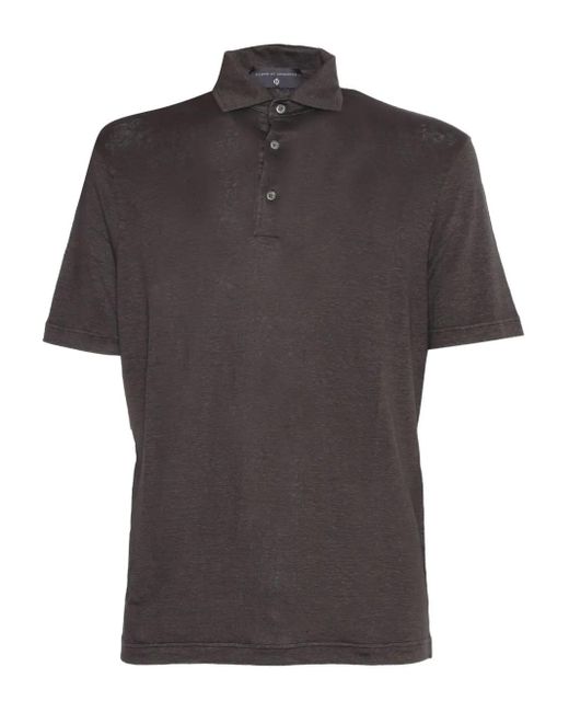 Polo En Lin FILIPPO DE LAURENTIIS pour homme en coloris Gray