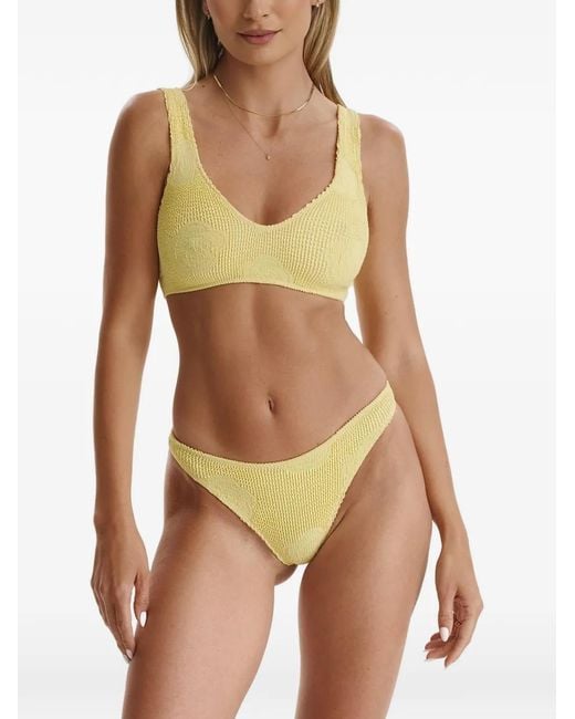 SOFIA ERHAN Yellow Aria Crinkle Bikini