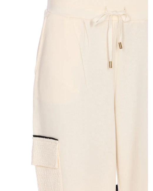 Liu Jo Natural Cargo-Pocket Trousers