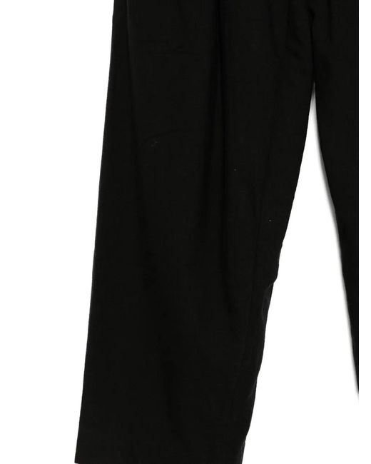 Ziggy Chen Black Front-Pleated Trousers for men