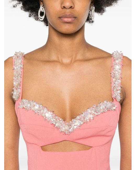Amen Pink Crystal-embellished Dress