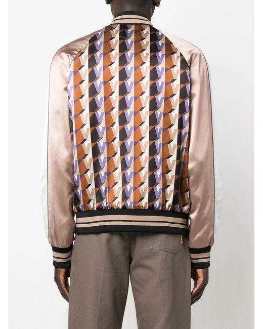 Valentino Garavani Multicolor Geometric-Print Bomber Jacket for men