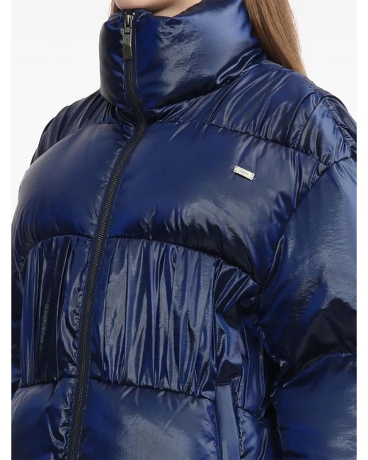Adererror Blue High-Neck Puffer Jacket