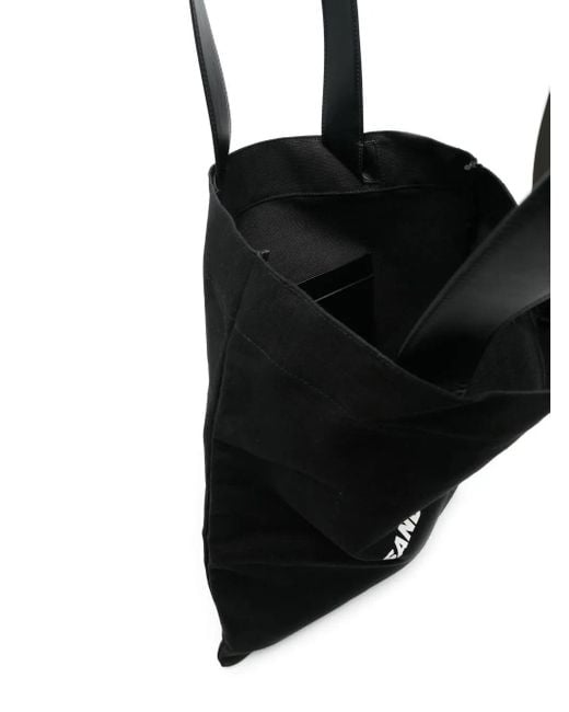 Jil Sander Black Tote Bag With Logo Print