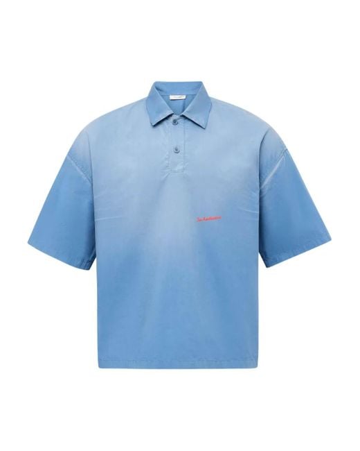 J.W. Anderson オーバーサイズ ポロシャツ Blue