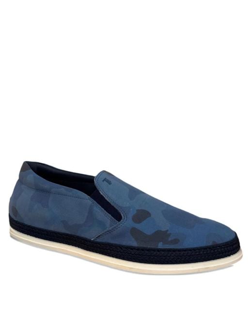 Mocassini Con Stampa Camouflage di Tod's in Blue da Uomo
