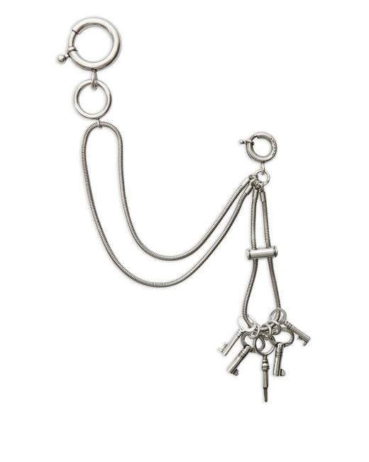 Isabel Marant Cassy Schlüsselanhänger mit Doppelring in Metallic für Herren