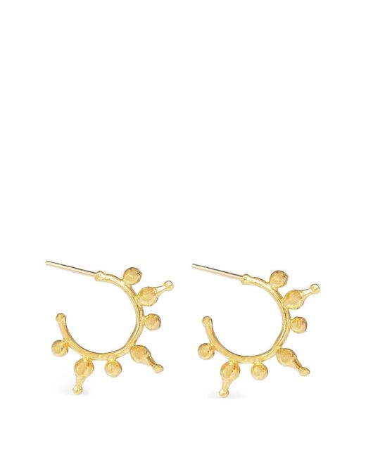 Ottoman Hands Metallic Jale Hoop Earrings