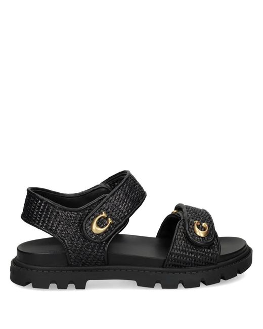 COACH Black Brynn Sandal Platform