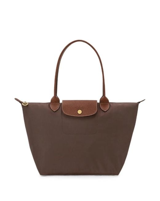 Longchamp Brown Le Pliage Original M Tote Bag