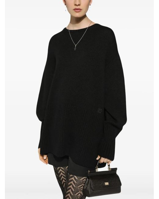 Dolce & Gabbana Black Balloon-Sleeve Jumper