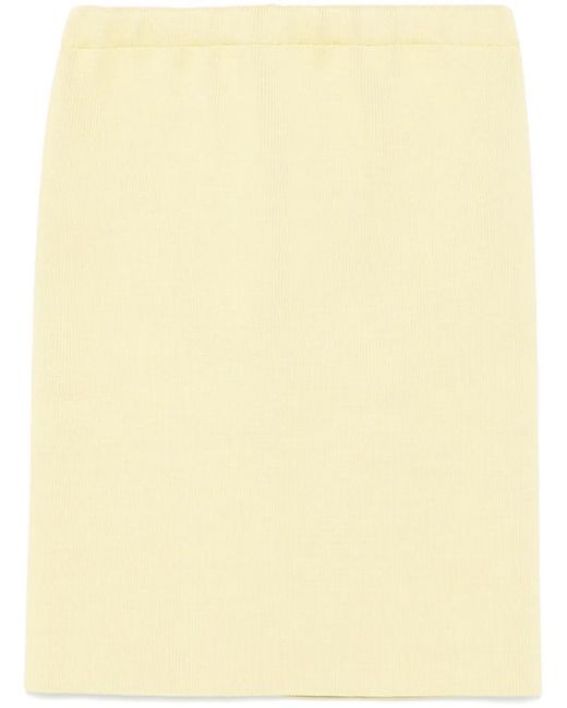 Philosophy Di Lorenzo Serafini Natural Ribbed-Knit Skirt