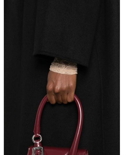 Drykorn Black V-Neck Button-Front Coat