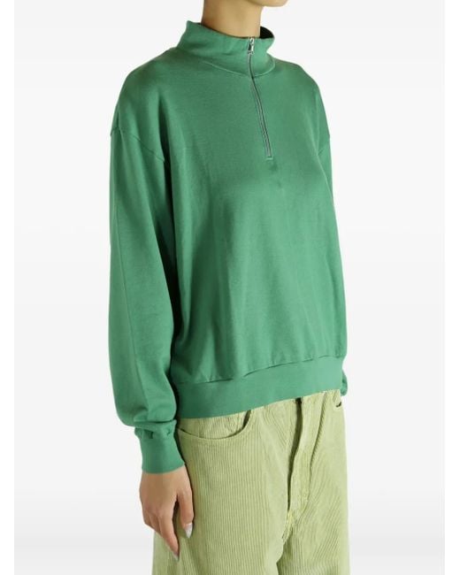 Auralee ハーフジップ スウェットシャツ Green