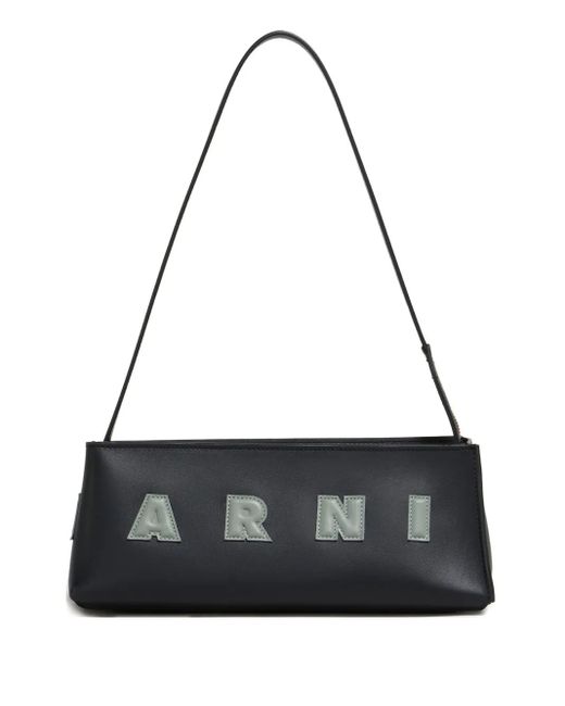 Sac Porté Épaule À Logo Appliqué Marni en coloris Black