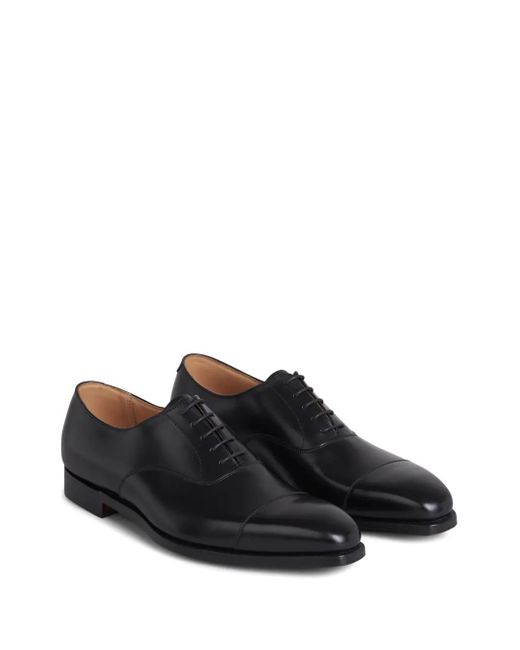 Crockett and Jones Black Hallam Oxford Shoes for men