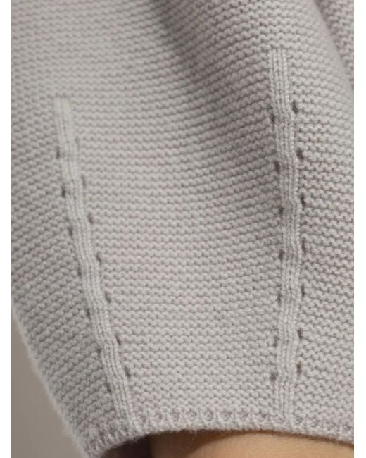 Lisa Yang Gray Mella Puff-Sleeve Top