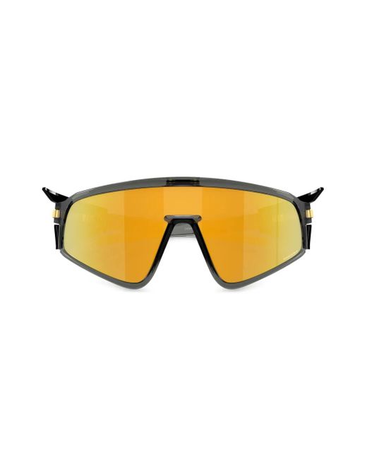 Oakley Yellow Latch Mask-Frame Sunglasses