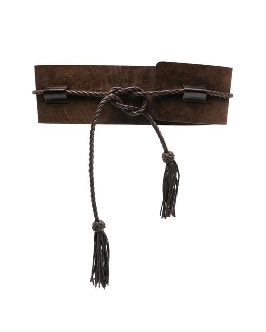 DEHANCHE Black Sedona Braided Suede Belt