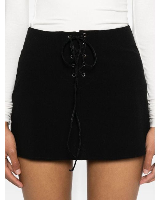 MANURI Black Kaia Mini Skirt