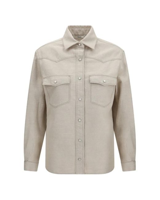Fendi White Selleria Western Shirt