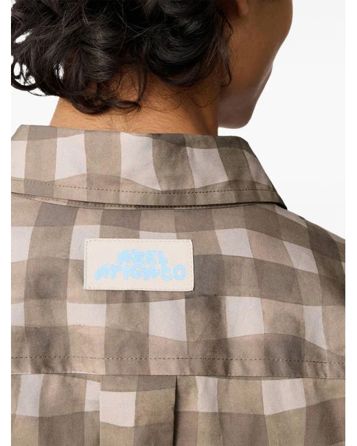 Axel Arigato Natural Distort Gingham Shirt for men