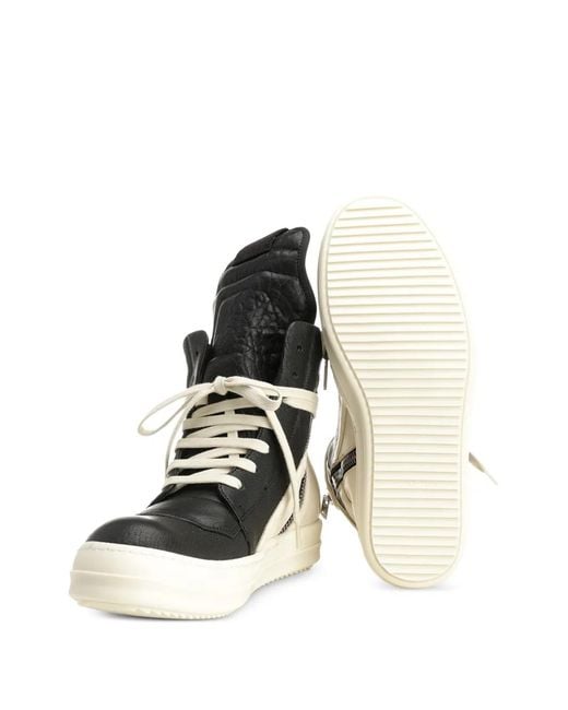 Rick Owens Black "Geobasket" Sneakers for men