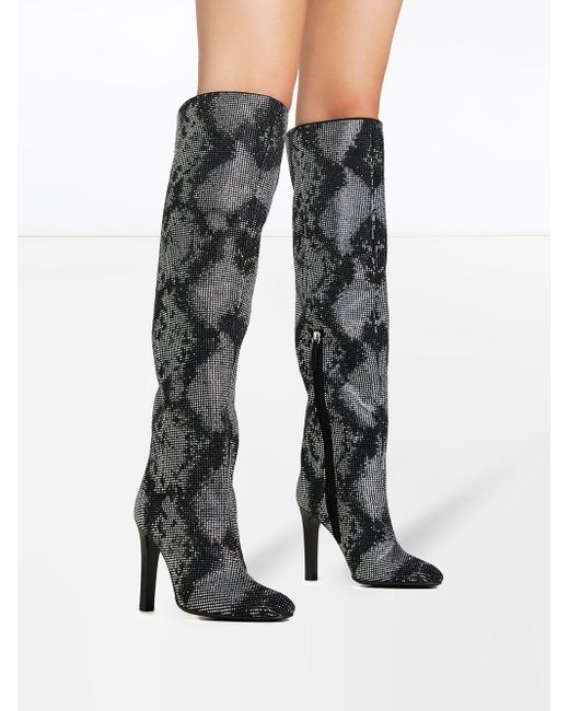Giuseppe Zanotti Suède Hattie Lux Knielange Laarzen in het Zwart - Lyst