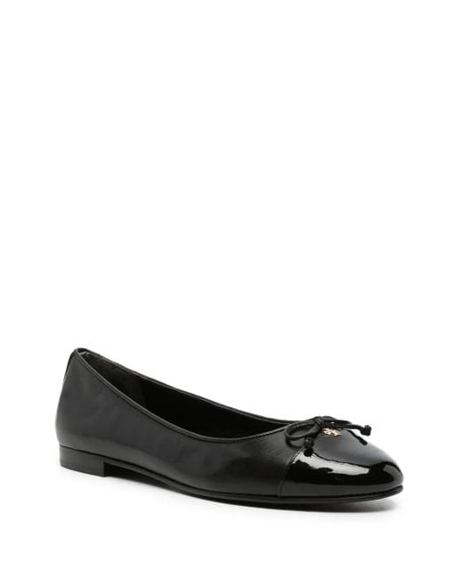 Tory Burch Black Cap-Toe Ballet