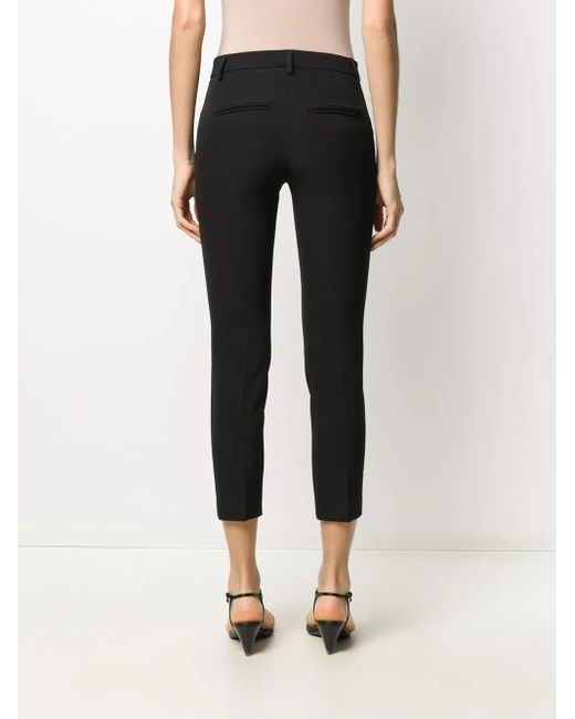 Blanca Vita Black Cropped Tailored Trousers