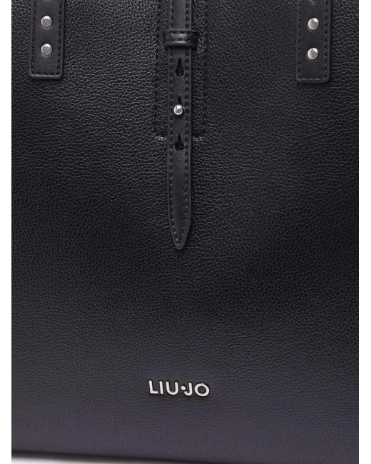 Liu Jo Black Stud-Embellished Tote Bag