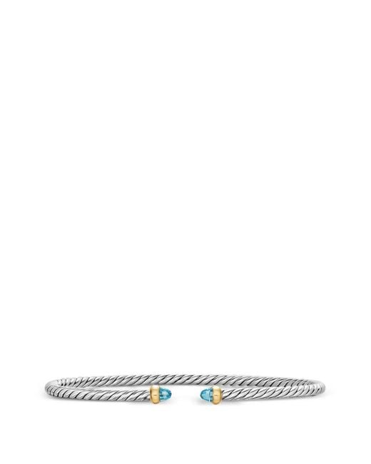 David Yurman White Micro Cable Flex Bracelet