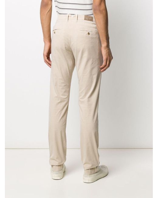 Jacob Cohen Cotton Straight-leg Tailored Chinos in Natural for Men - Lyst