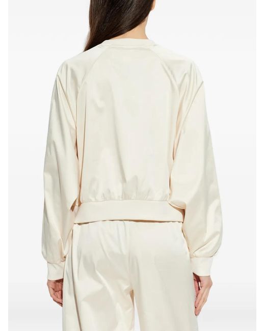 Adidas White Embroidered Sweatshirt