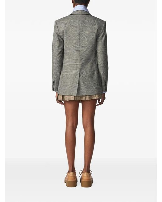 Monse Gray Deconstructed-Lapel Double-Breasted Jacket