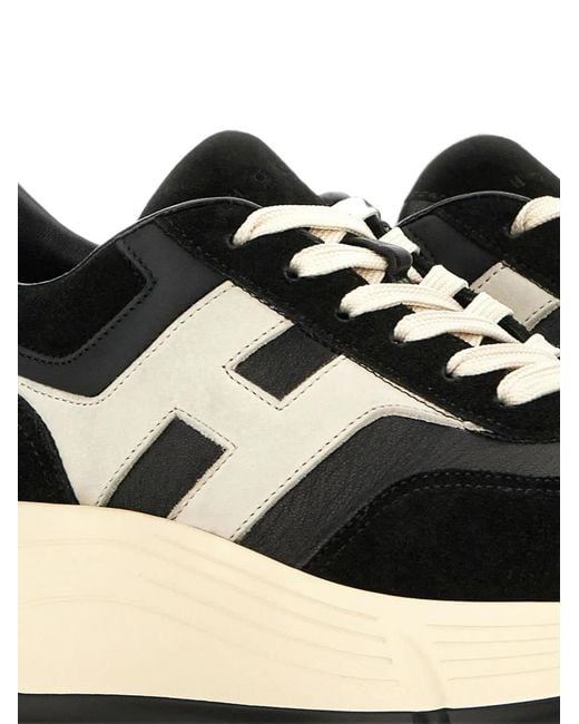 Hogan Black Hi-Fi Suede Sneakers