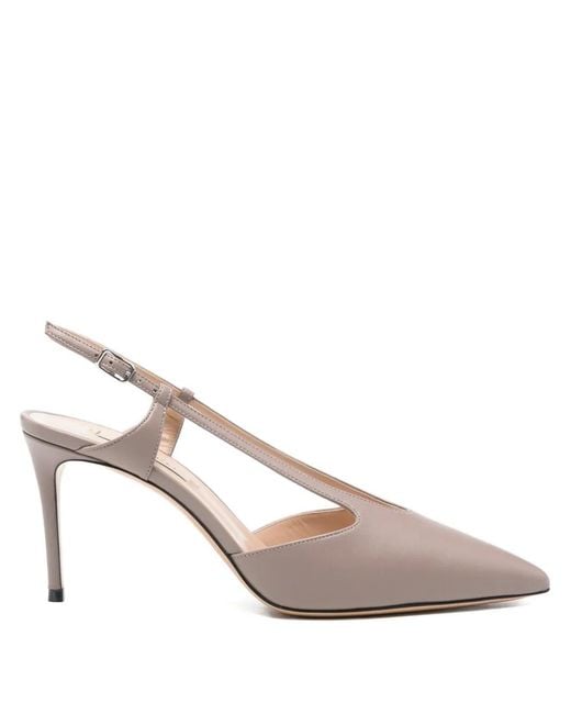 Casadei Pink 80Mm Pointed Slingback Pumps