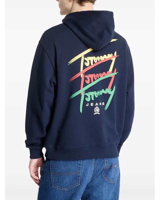 Tommy Hilfiger Blue Logo Hoodie for men