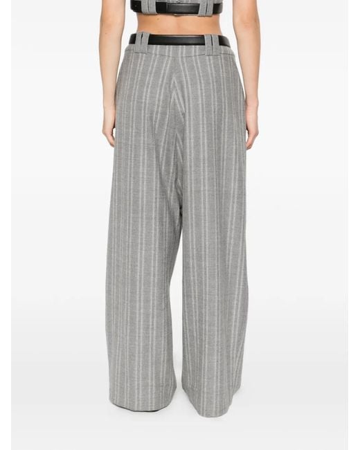 Vestiaire d'un Oiseau Libre Gray Striped Trousers