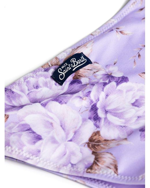Mc2 Saint Barth Purple Bikini mit Blumen-Print