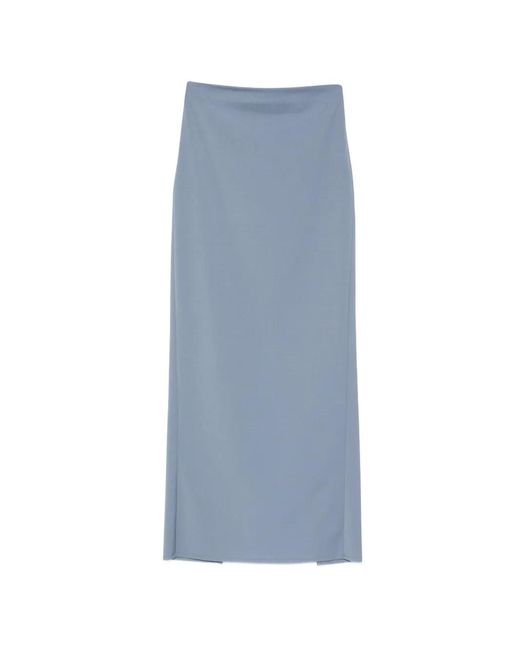 MARSĒM Blue High-Waisted Maxi Skirt