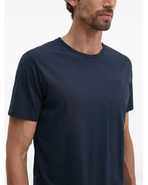 Hackett Blue T-Shirt À Logo Brodé for men