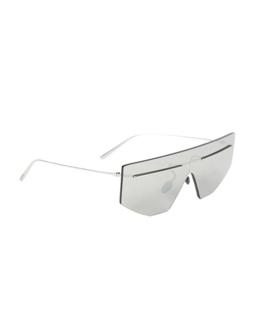 Prada White Oversized Shield Sunglasses for men