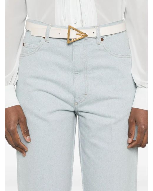 Victoria Beckham Blue Logo-Patch Jeans